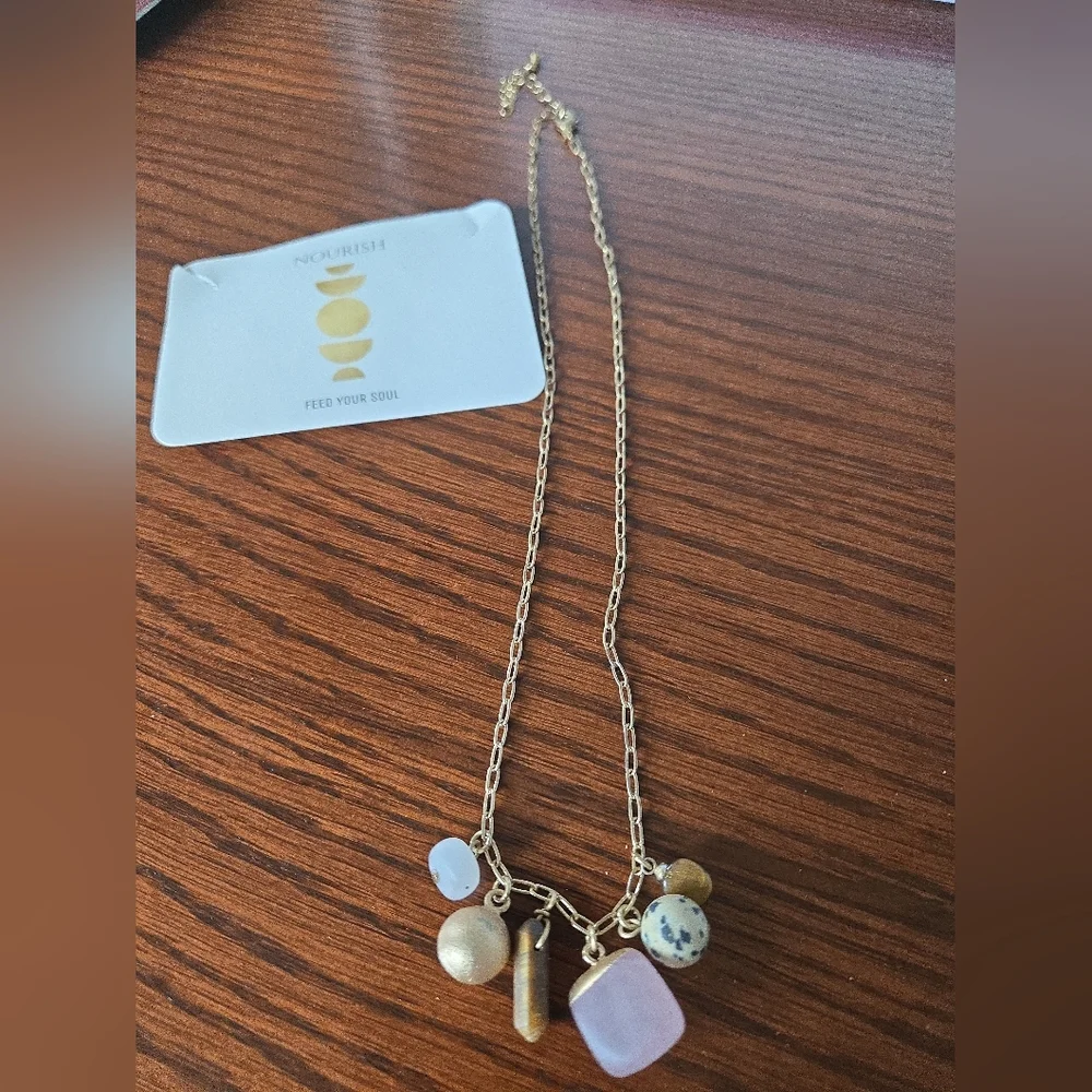 Charm Necklace | Dalmatian Jasper & Lavender Stone | From Enchanted Grove Collec